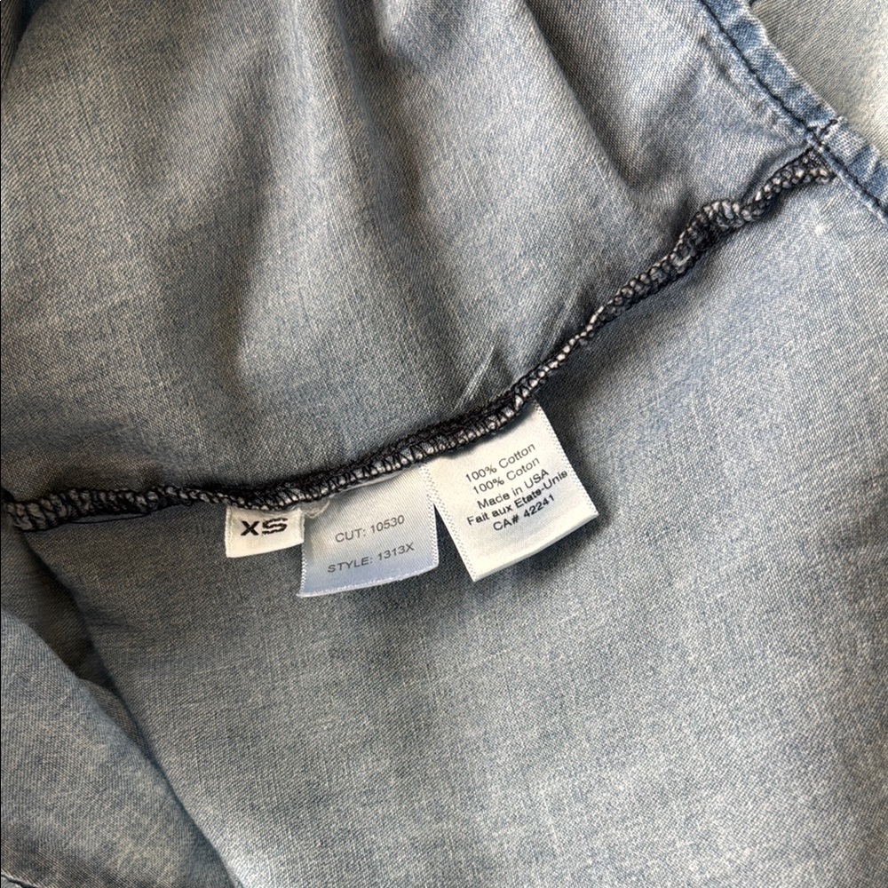 Denim Ruffle Top - Picture 6 of 6